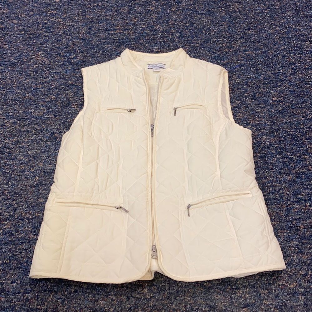 Croft & Barrow Ivory Quilted Vest sz. S